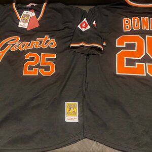 1980s SAN FRANCISCO GIANTS BARRY BONDS Men's JERSEY M,L,XL,2X by Mitchell & Ness